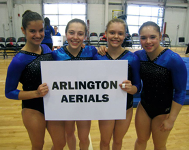 Mad Sendek and her Arlington Aerials teammates