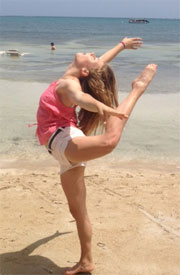 Madeleine Sendek Ring Kick on the Beach